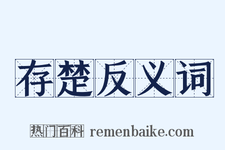 存楚反义词是什么意思的图片